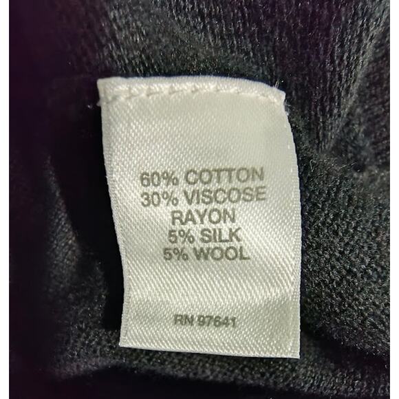 J. Jill Black Wrap Front Long Sleeve Sweater, Black, Sz S, NWT - Picture 6 of 7